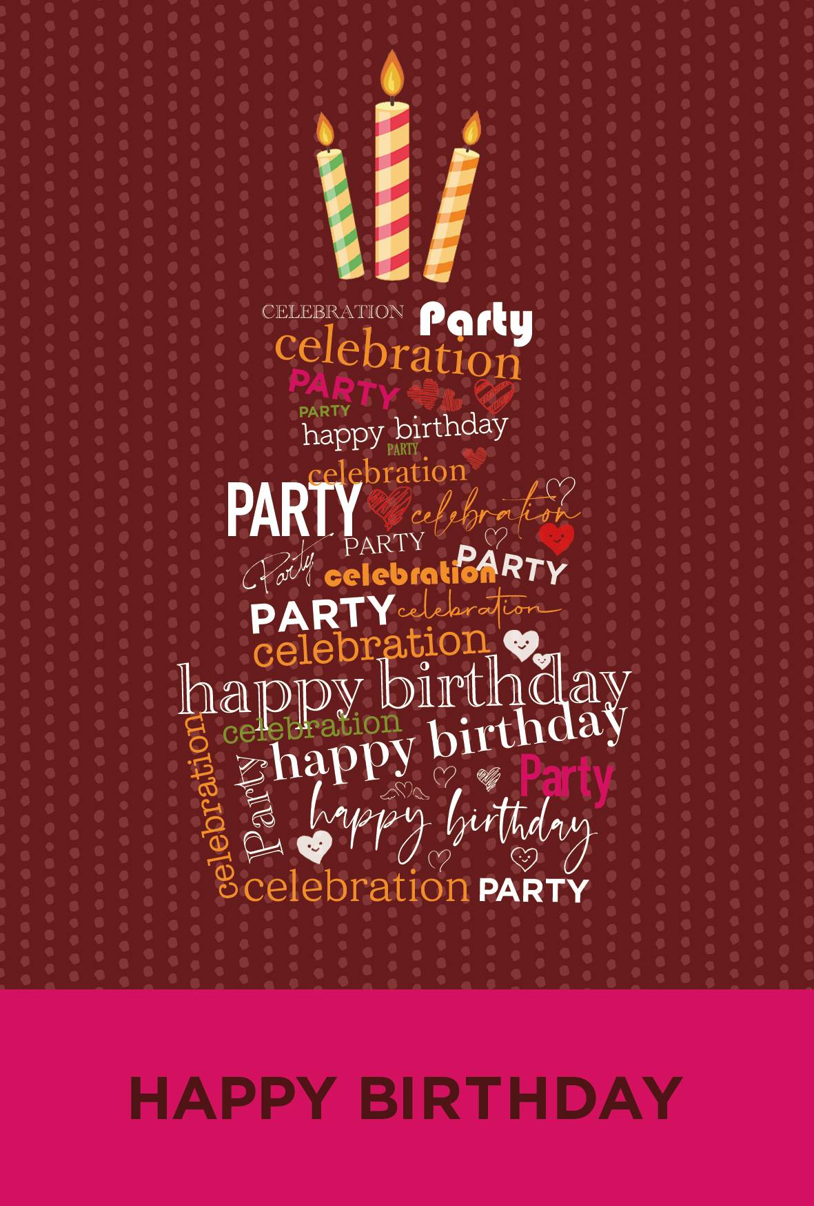 HAPPY BIRTHDAY カード (ハガキサイズ)